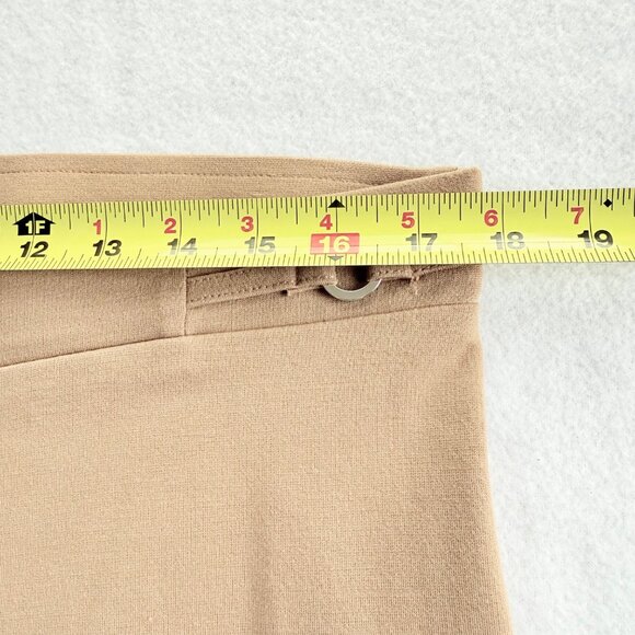 89th+Madison Women's Pull-on Elastic Waistband Stretch Mid Rise Tan Pants Size L - Picture 5 of 9